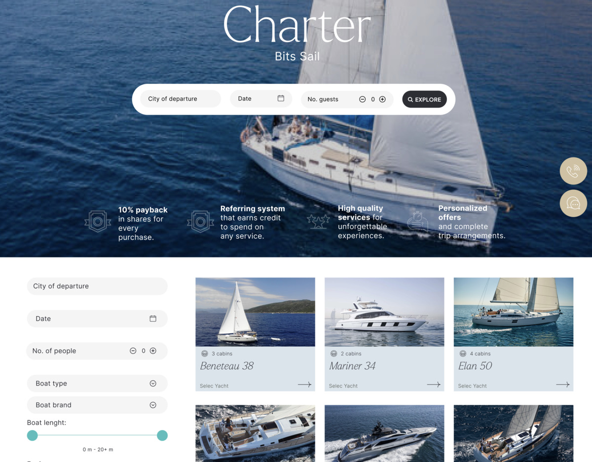 bits sail - private charter