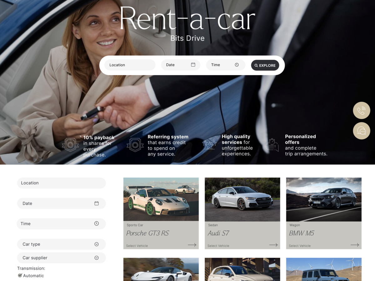 luxury car rentals: rent-a-car